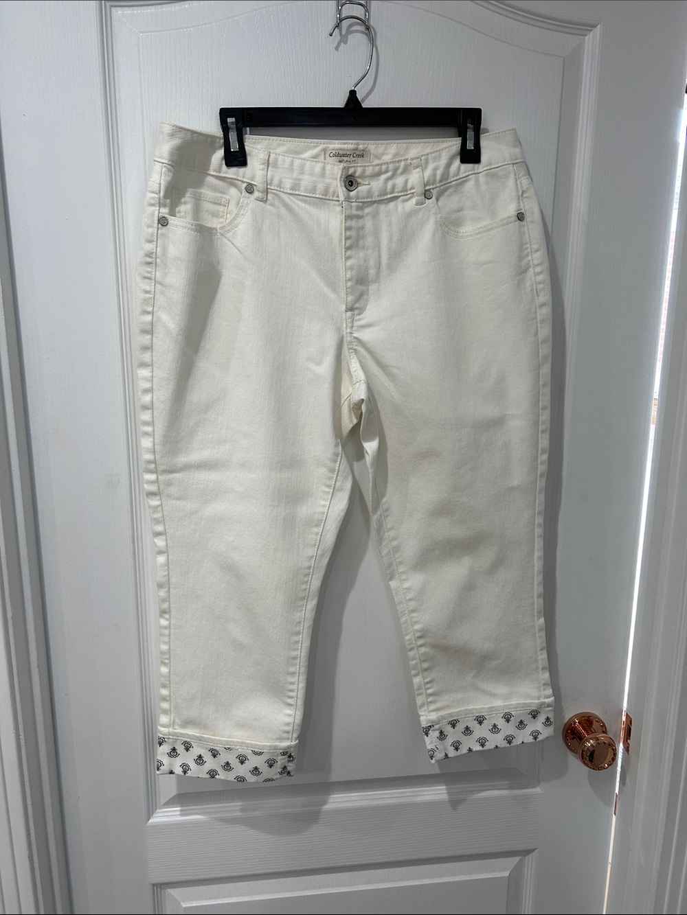 Coldwater Creek White Denim Cropped Pants